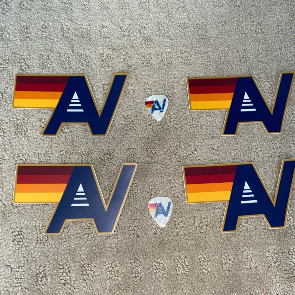 AVIATOR NATION STICKERS AND GUITAR PICKS!!!